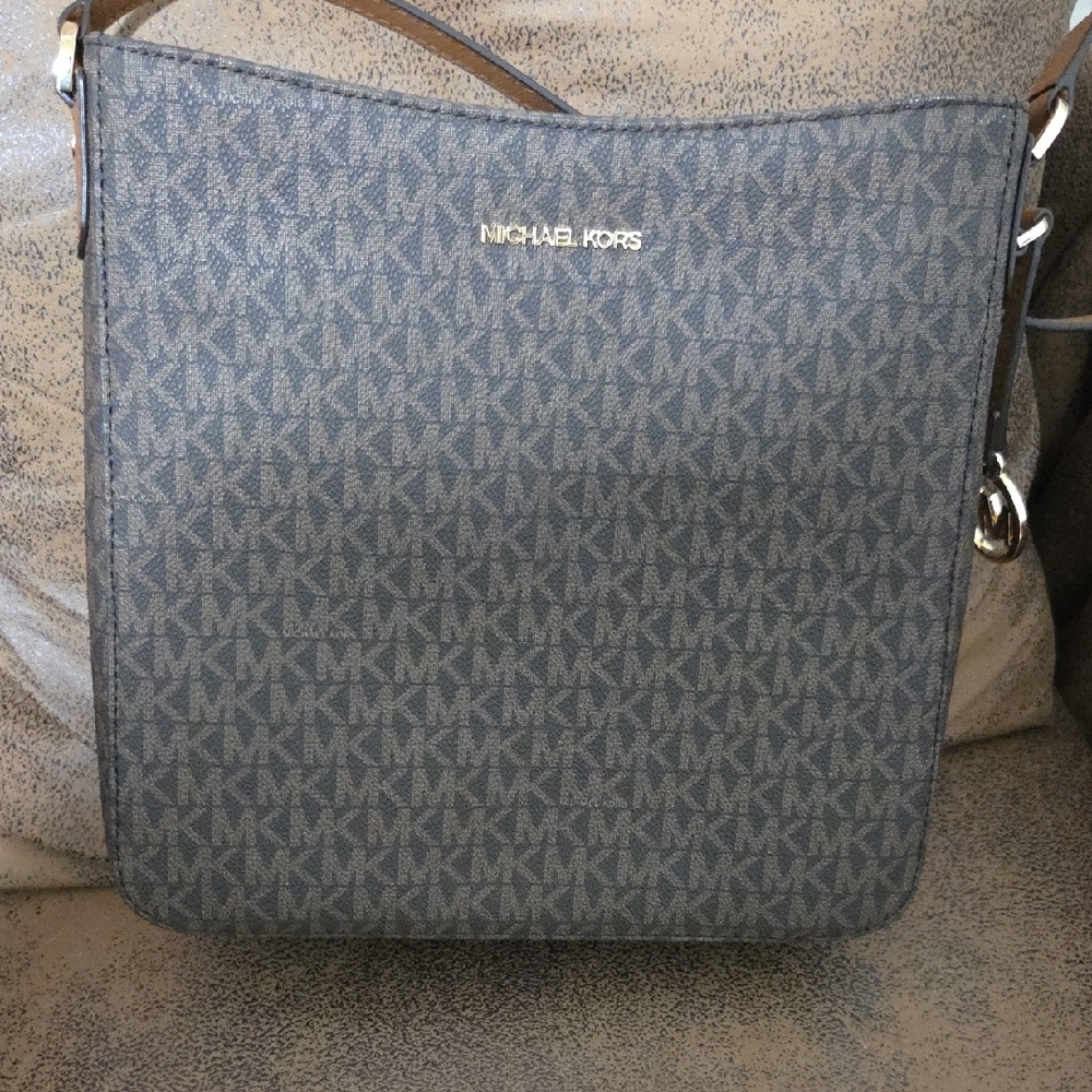 Michael Kors Brown Travel Bag with Signature Monogram